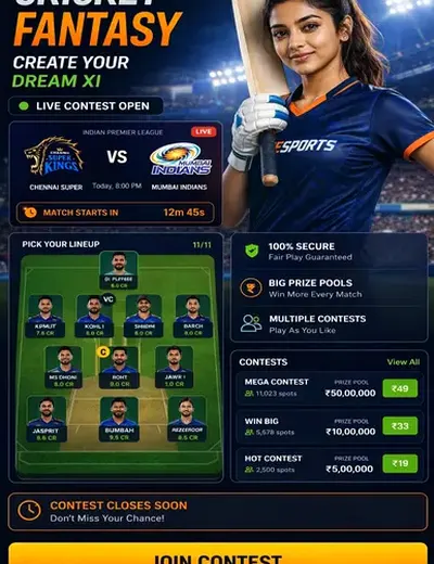 Come (Come App) fantasy cricket & matchday visual 3